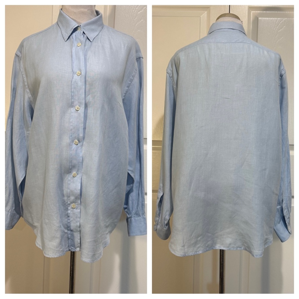 Giorgio Armani linen button down shirt